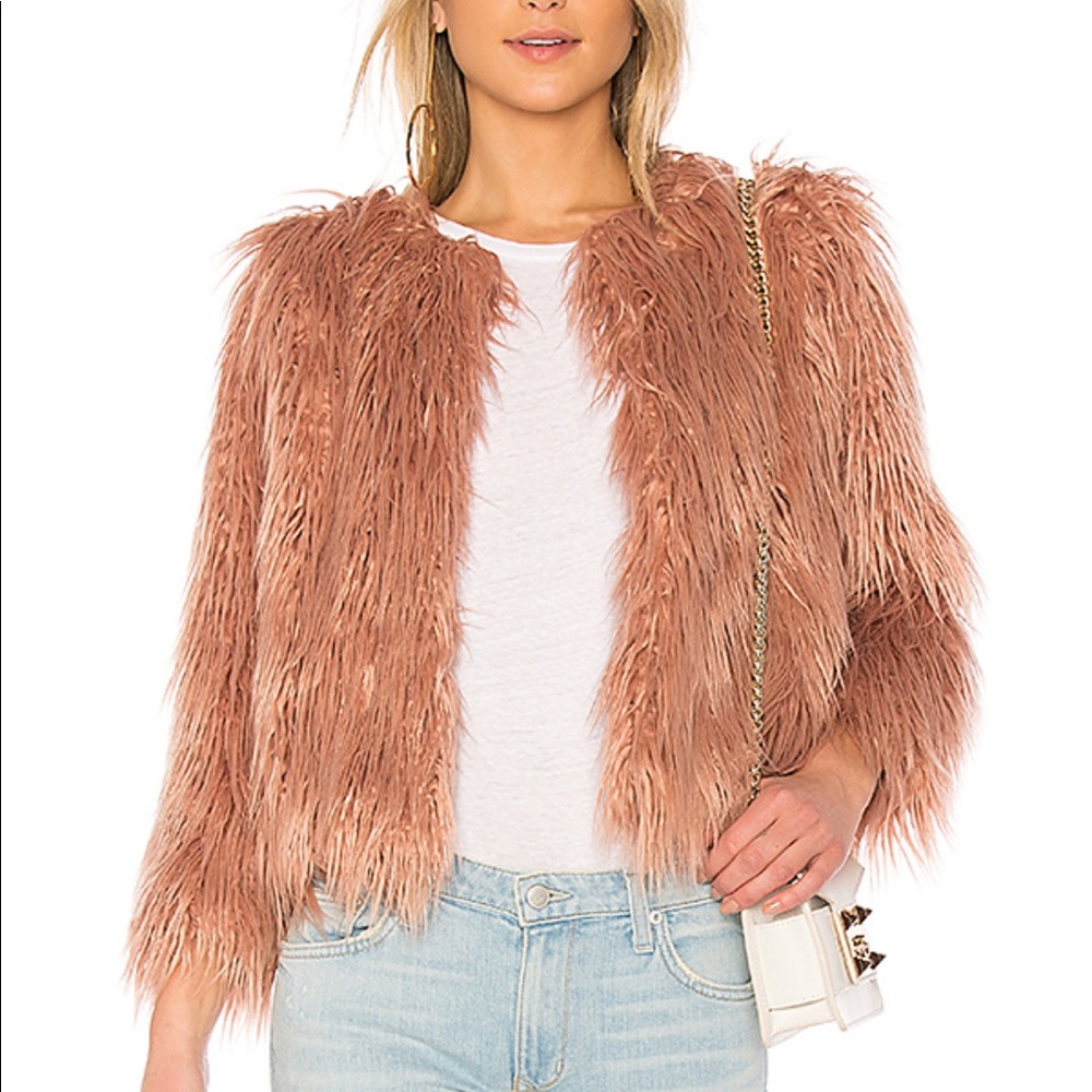Blush Shaggy Jacket 1.STATE